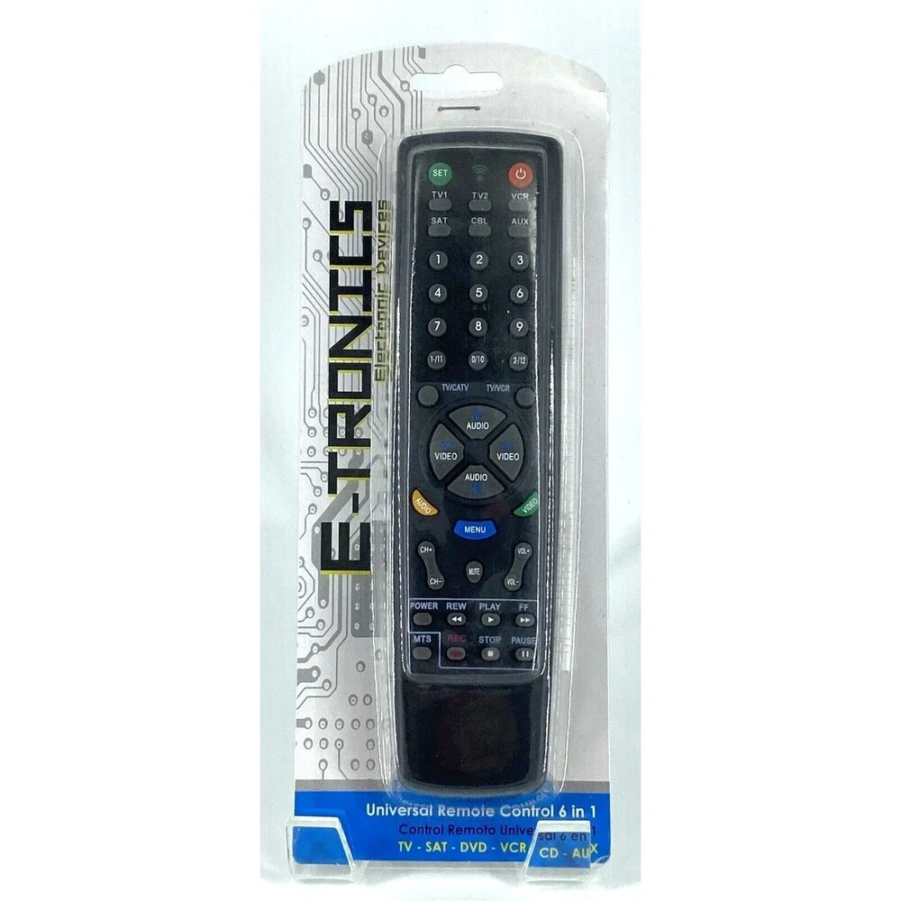 Universal Remote Control 6 in 1 E-Tronics Brand New - Sealed Package